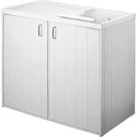 Cr Waschtrog mit Unterschrank mit 2 Türen, LxBxH: 1009x600x925mm