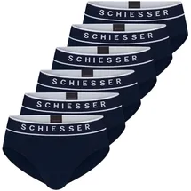 SCHIESSER Rio Slip unifarben blau XXL 6er Pack