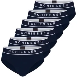 SCHIESSER Rio Slip unifarben blau XXL 6er Pack