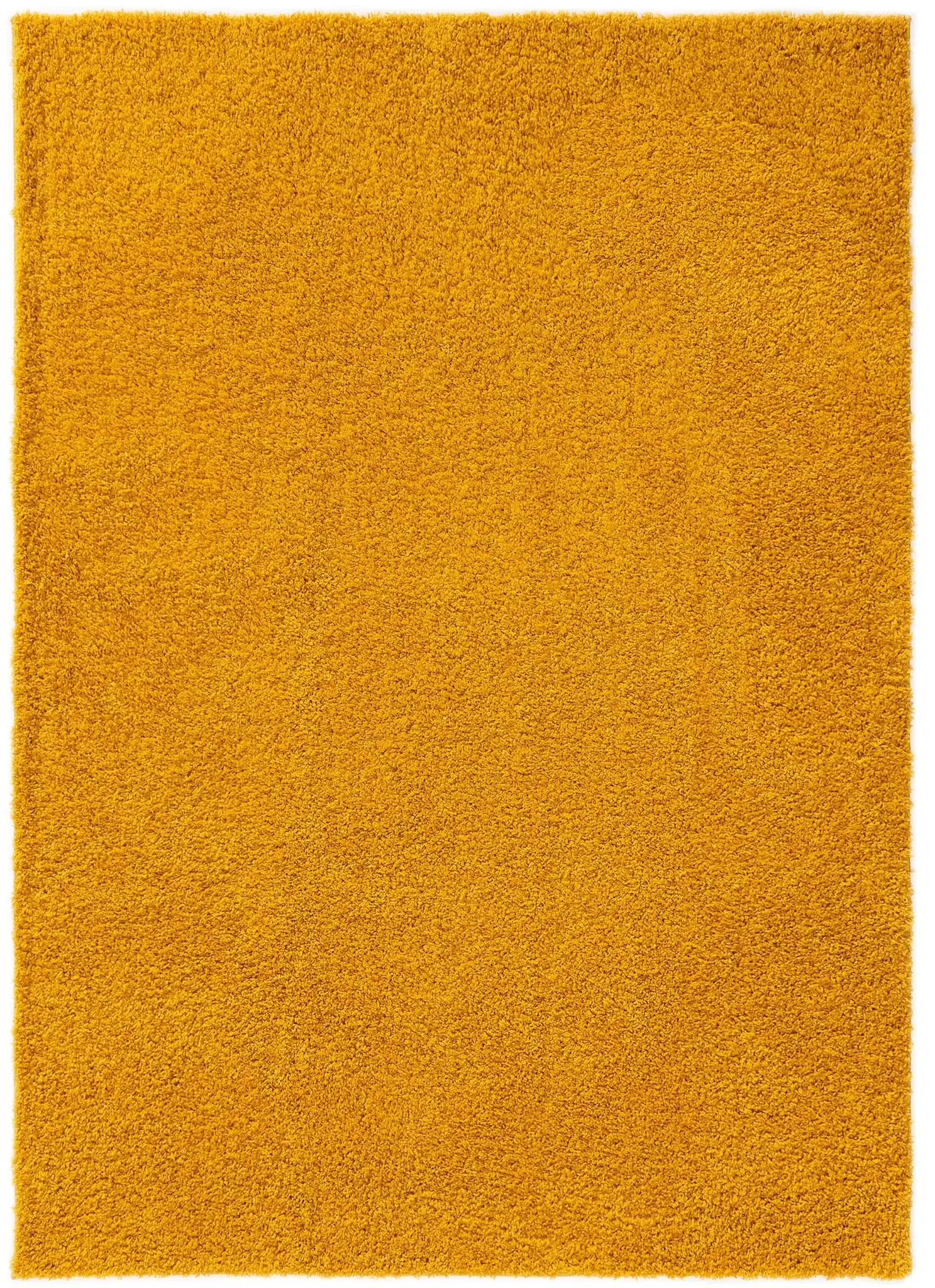 benuta Basic Waschbarer Hochflor Shaggyteppich Soho Gelb 133x190 cm - Hochflor Teppich für Wohnzimmer