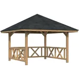 Palmako Pavillon Bianca 8,3 m2 Set 101 Hellbraun tauchimprägniert
