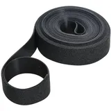 FIXMAN 684180 Selbstklebendes Klettband, schwarz 25 mm x 5 m