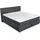 LEONIQUE Boxspringbett LEONIQUE "Rumba", grau (dunkelgrau), B:190cm L:213cm, Samtoptik (100% Polyester), Komplettbetten, Boxspringbett Seniorenbett Polsterbett, Taschenfederkern-Matratze in Härtegrad 3, in 4 Breiten, incl. Topper