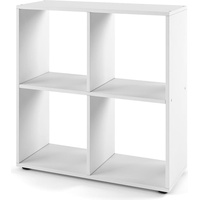 Vicco Raumteiler TETRA 4 Fächer Weiß - Bücherregal Würfelregal