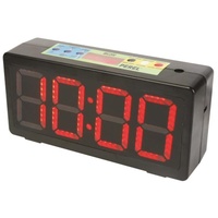 Perel Wanduhr, digitale LED-Anzeige mit Chronometer, Countdown-Timer und Intervalltimer,