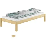 Erst-Holz Einzelbett Futonbett 90x200 Kiefer natur Massivholz-Bettrahmen Rollrost aus Federleisten 60.35-09FL
