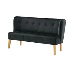 switch Küchensofa Samt  Bella ¦ schwarz ¦ Maße (cm): B: 158 H: 90 T: 72