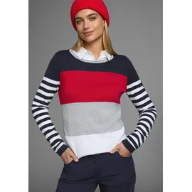 KangaROOS Rundhalspullover in modischer Streifenoptik Gr. 44/46,