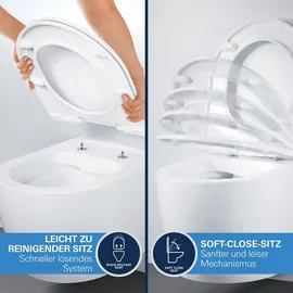 Grohe Start Round Wand-WC mit WC-Sitz Alpinweiß