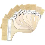 Flachpinsel Set, 9 Stück Malerpinsel Set, Lasurpinsel Set, Lackpinsel Set Holz P