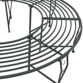 vidaXL Baumbank Ø 160 x 44 cm Grau