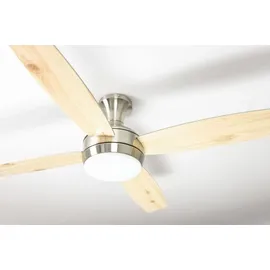AireRyder Saturn 132 cm Deckenventilator silber/pinie mit Licht inkl. Fernbedienung