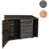 Mendler Geräteschuppen HWC-J75, Geräteschrank Gerätehaus, Holz gebeizt MVG-zertifiziert, 180x250x93cm anthrazit-grau -