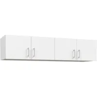 Forte Schrankaufsatz, Schrankaufsatz, Stauraum, 4 Türen, Raumnutzung weiß