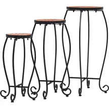 vidaXL Mosaiktische 3 Stk. Keramik Terracotta