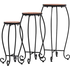 vidaXL Mosaiktische 3 Stk. Keramik Terracotta