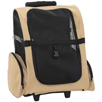 VidaXL Trolley für Haustiere 3-in-1 Sandfarbe 48x32x57 cm cm