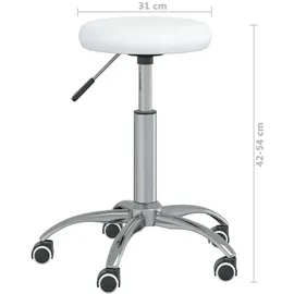 vidaXL Bürostuhl Drehbar Kunstleder Weiß