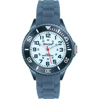 brecjon Kinder Armbanduhr Jungen Mädchen Lernuhr Silikonuhr Kids wasserdicht Leuchtzifferblatt Marine blau 2002