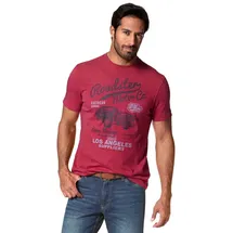 Arizona T-Shirt Kurzarm, melierte Optik, Rundhals, aus Baumwollmischung rot XL (56/58)