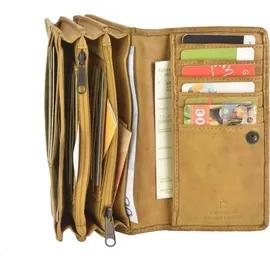 Bear Design Geldbörse Damen Portemonnaie ocker gelb