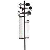 HTI-Living Gartenfigur Wetterstation Regenmesser, (Stück, 1 St., 1 Wetterstation), Thermometer schwarz