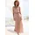 vivance by lascana Maxikleid Druckkleid Braun/Creme 46