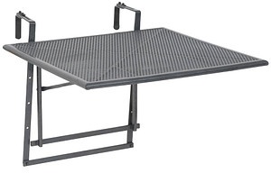 greemotion Toulouse Balkonhängetisch Metall grau 70,0 x 88,0 x 47,0 - 79,0 cm