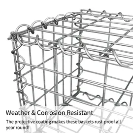 MonsterShop Gabionenkörbe 100 x 95 x 30cm 6 Körbe