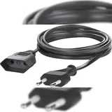 Sygonix SY-5042682 Strom Verlängerungskabel Schwarz 2.00 m H03VVH2-F 2X 0,75 mm2