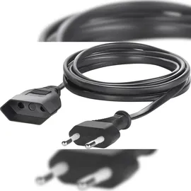 Sygonix SY-5042682 Strom Verlängerungskabel Schwarz 2.00 m H03VVH2-F 2X 0,75 mm2