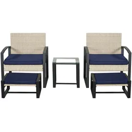 casa.pro Calvello Set 5-tlg. Beige/Schwarz