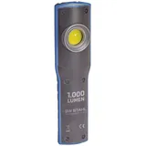 SWSTAHL Sw-stahl Arbeitsleuchte Taschenlampe I Ladestation I LED I 1000 Lumen I Metallgehäuse, Blau/schwarz