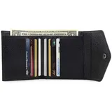 Otto Angelino Echtleder Geldbörse im Briefumschlag-Design RFID Schutz Unisex schwarz