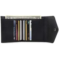 Otto Angelino Echtleder Geldbörse im Briefumschlag-Design RFID Schutz Unisex schwarz