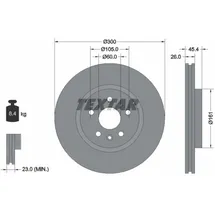 Textar Bremsscheibe PRO+ 92277205
