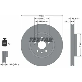 Textar Bremsscheibe PRO+ 92277205