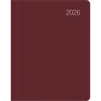 Zettler Taschenkalender bordeaux 2026 - Büro-Kalender 8,3x10,7- 1W/2S -