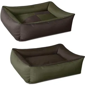 BedDog Hundesofa MAX Quattro L 80 x 65 cm grün-braun