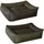 BedDog Hundesofa MAX Quattro L 80 x 65 cm grün-braun