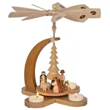 Richard Glässer Teelichtpyramide Christi Geburt, Erzgebirge #15871