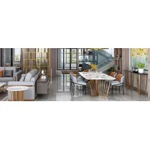 xl moebel gmbh Esszimmer Wohnzimmer Edelstahl Design Tische 180x90cm Luxus Möbel Esstisch Tisch
