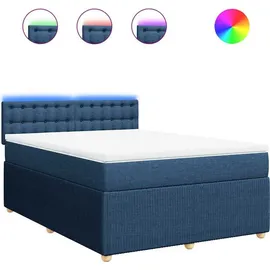 vidaXL Boxspringbett 140 x 200 cm Blau
