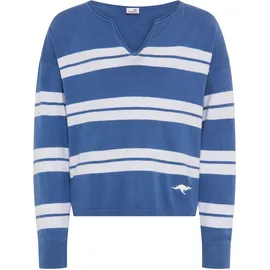 KangaROOS Strickpullover »Kuschelweicher Ringelpullover« Weicher Ringelpullover mit kleinem V-Ausschnitt,