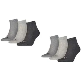 Puma Quarter Füßlinge 6er Pack Grau 47-49