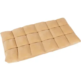 Mendler Bodensessel HWC-N43 Samt 50 x 55 x 0 cm Beige mit Kissen und Rollen
