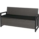 MCW F39-3 3er Sitzbank 150 x 60 x 85 cm Grau/Schwarz