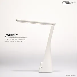 einlicht TAFEL 5W, dimmbar, USB-C, Akku, schwenkbar
