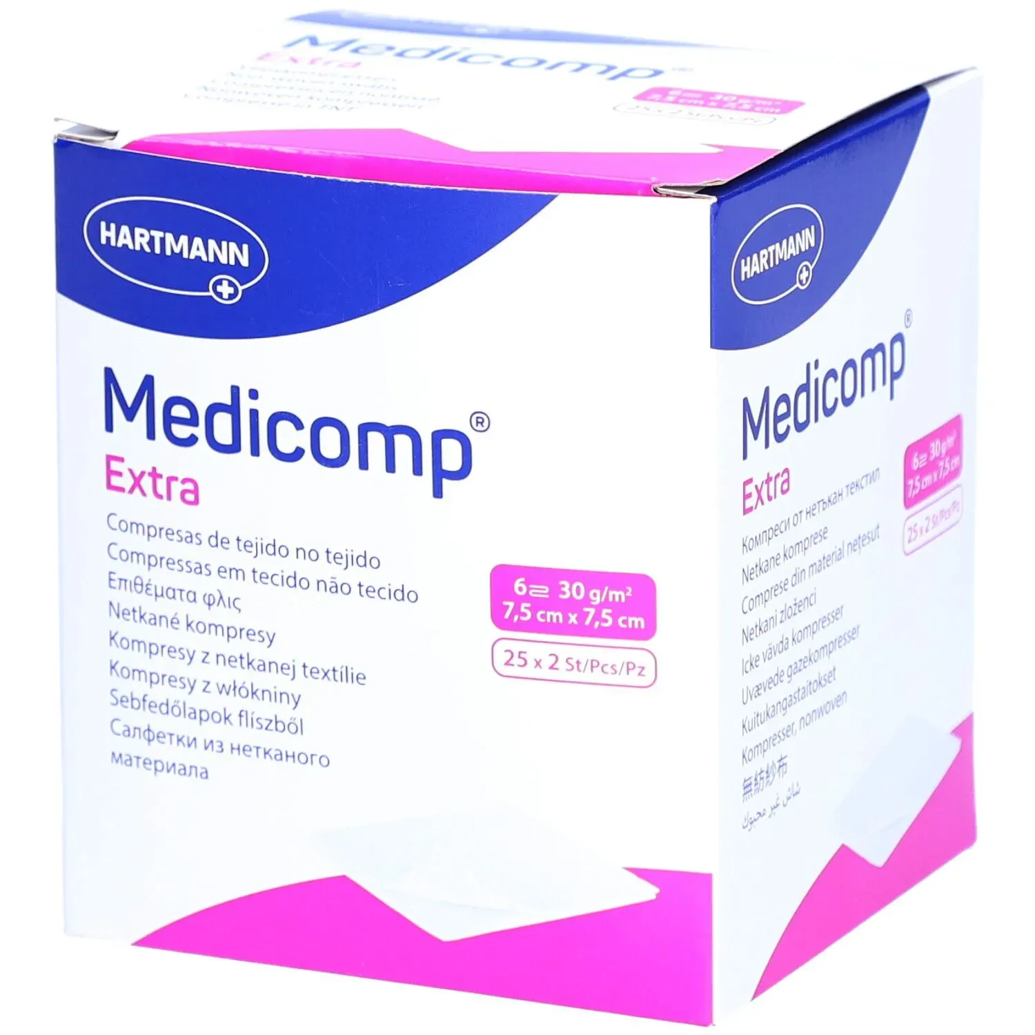 Medicomp ® Vliesskompressen steril 7,5 cm x 7,5 cm