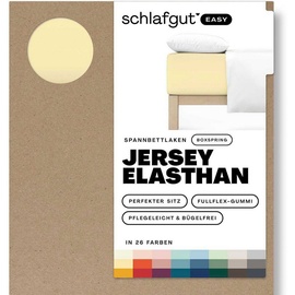 SCHLAFGUT Easy Jersey Elasthan Boxspring 90 x 200 - 100 x 220 cm yellow mid